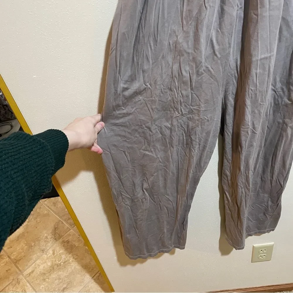 Calder Blake Small Lili Jumpsuit Anthracite Smocked Wide Leg Relaxed Fit Comfy - Picture 5 of 13